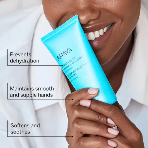 Miniatura 3 de AHAVA Crema de Manos Mineral de Agua del Mar Muerto - Hidratante de Manos para Manos Secas Agrietadas, Absorción Ligera y Rápida, Enriquecida