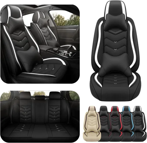 Miniatura 8 de ADERN Fundas de asiento de automóvil para Nissan Altima 2001-2026, funda de asiento de automóvil de piel de napa premium, elegantes fundas de Beige