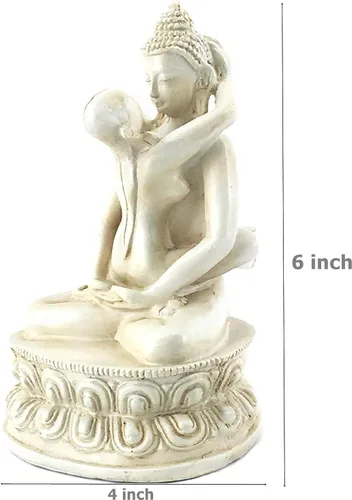 Miniatura 2 de Bellaa 22166 Estatua de Buda Yab Yum Shakti Abrazo Tantra Sabiduría y Compasión Esculturas Tantra Consorte Arte budista tibetano de la India, Bután