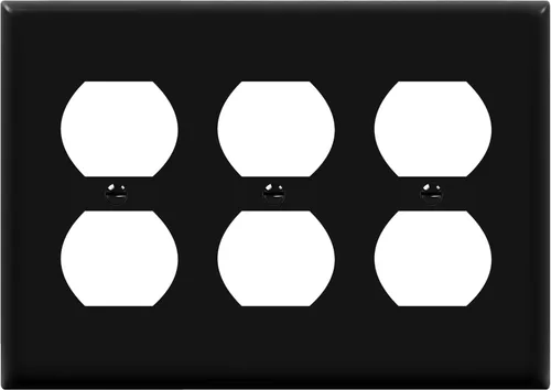 Miniatura 16 de ENERLITES - Placa decorativa de pared para toma de corriente dúplex, acabado brillante, tamaño intermedio, 3 bandas, 4.88 x 6.77 pulgadas, Blanco