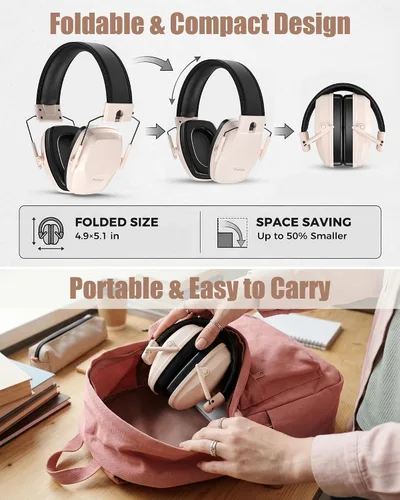 Miniatura 38 de ProCase NRR 28dB Noise Reduction Ear Muffs, Foldable Adjustable Noise Cancelling Headphones