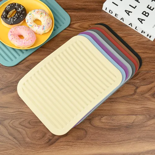 Miniatura 8 de Salvamanteles para platos calientes, salvamanteles de silicona versátil para cocina, tapete de platos y soporte para ollas para mostrador, tapete