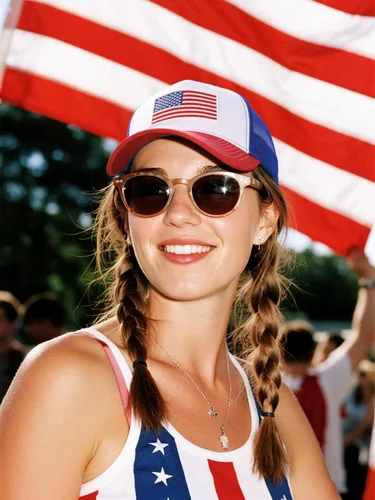 Miniatura 2 de Gorra de béisbol con la bandera estadounidense para hombres y mujeres, gorra de béisbol ajustable con malla trasera