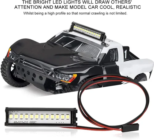 Miniatura 5 de Dilwe RC Car LED Light Bar, RC Crawler 6.102 in LED Light Bar LED Lámpara para 90046 90048 SCX10 1:10 Control Remoto Coche RC Piezas