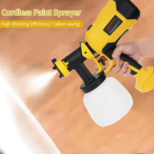 Miniatura 6 de Pulverizador de pintura de 600 W de alta potencia, 3 boquillas y 3 patrones, botella de 40.6 fl oz, fácil de limpiar, pistola de pulverización HVLP