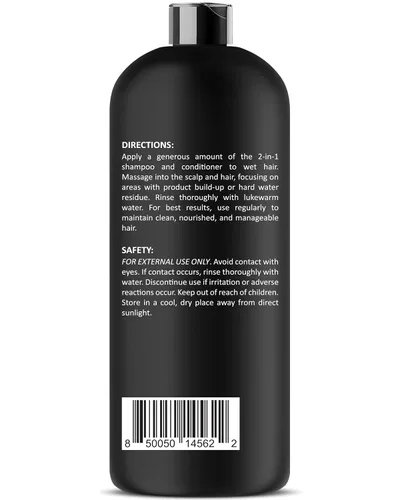Miniatura 8 de Champú y acondicionador de agua dura - Limpiador quelante 2 en 1 para eliminación de acumulaciones, cabello suave y brillante - Con complejo