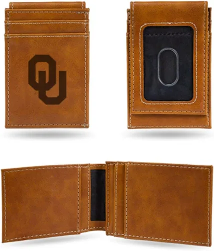 Miniatura 139 de Cartera de bolsillo frontal grabada con láser NCAA - Compacta/Cómoda/Delgada