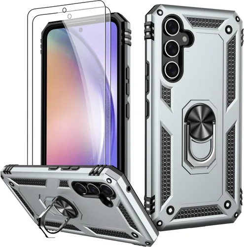 Miniatura 23 de LUMARKE Funda para Galaxy A51 4G con protector de pantalla, supera los 16 pies, probada en caídas, de grado militar, con soporte de anillo Rojo