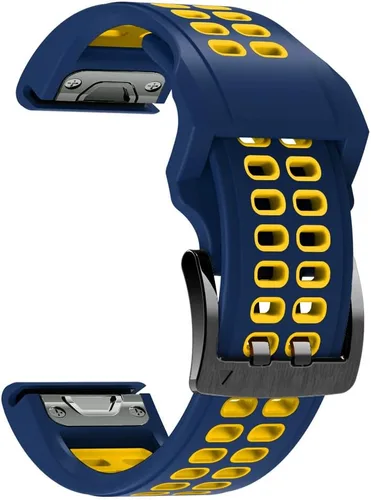 Miniatura 3 de REYDA Correa de silicona compatible con Garmin Fenix 8 Pro/8/E 1.850 in, 0.866 in, correa de reloj de ajuste rápido, suave, flexible, correa de Azul