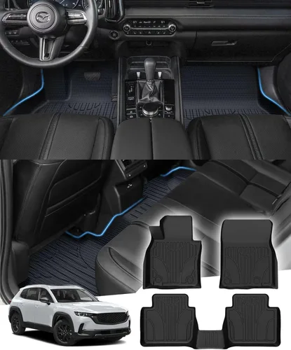 Miniatura 23 de Sunsdrew Alfombrillas TPE para todo tipo de clima, ajuste personalizado para Subaru Crosstrek 2018-2023/Impreza 2017-2023, negro, juego de 4 piezas