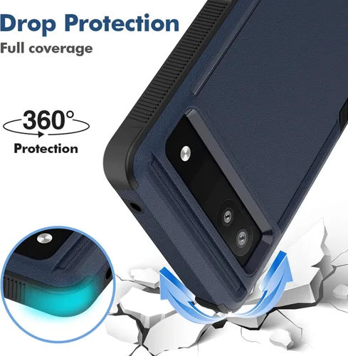 Miniatura 3 de Oumida Funda para Google Pixel 6A, funda de teléfono Dual Guard Pixel 6A, carcasa rígida de silicona híbrida a prueba de golpes, funda protectora