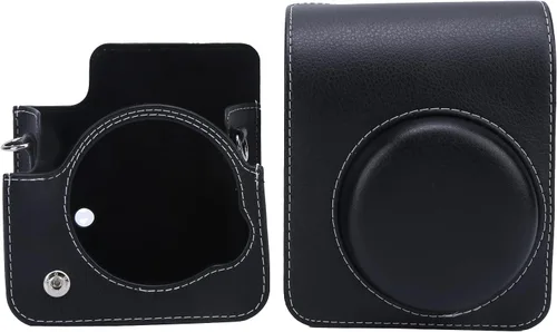 Miniatura 4 de i - Funda de piel sintética para cámara Instax Mini 40, funda protectora delgada para cámara digital con correa de hombro ajustable, Negro -, Fine