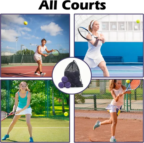 Miniatura 7 de SUNEZLGO Paquete de 12 pelotas de tenis, pelotas de tenis de entrenamiento de presión avanzadas, pelotas de tenis para perros, tenis grueso