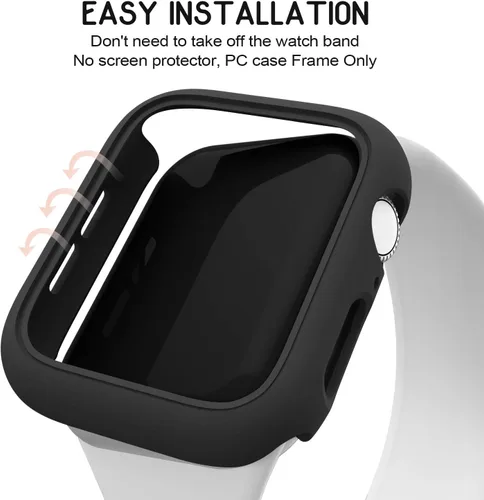 Miniatura 6 de Paquete de 3 fundas compatibles con Apple Watch de 1.732 pulgadas Series 6/5/4/SE, carcasa rígida de PC parachoques marco
