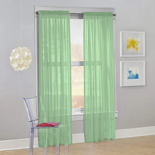 Miniatura 16 de Decotex - Juego de 2 cortinas transparentes de gasa para ventana. Rosa claro