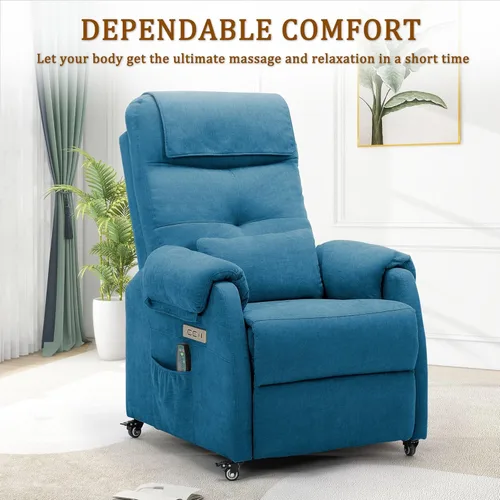 Miniatura 8 de Korser Sillón Reclinable Eléctrico para Adultos, Sillón Reclinable con Rodillos para Espacios Pequeños, Silla Eléctrica con Funciones de Masaje