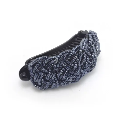 Miniatura 6 de Noble Lady - Soporte para cola de caballo con clip de pelo para mujer (H35) (negro)