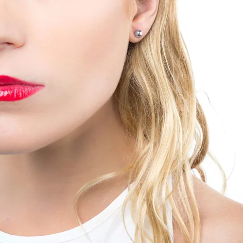 Miniatura 8 de LIFETIME JEWELRY Aretes de bola de 0.236 in chapados en oro real de 24 quilates para mujeres y hombres