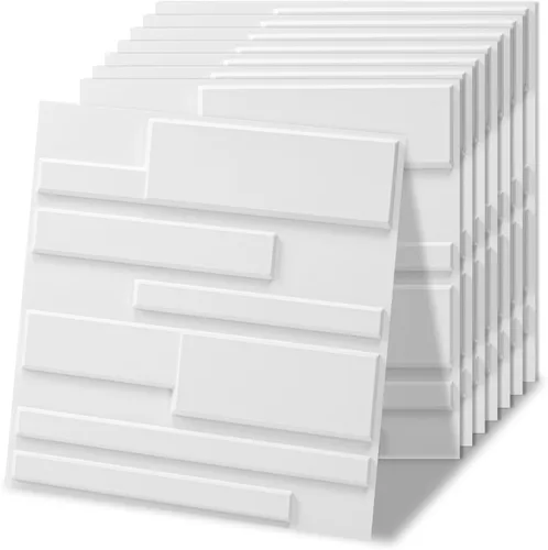 Miniatura 12 de Art3d Paneles de pared 3D de PVC blanco - 32 pies cuadrados de elegante decoración de pared para espacios domésticos y comerciales