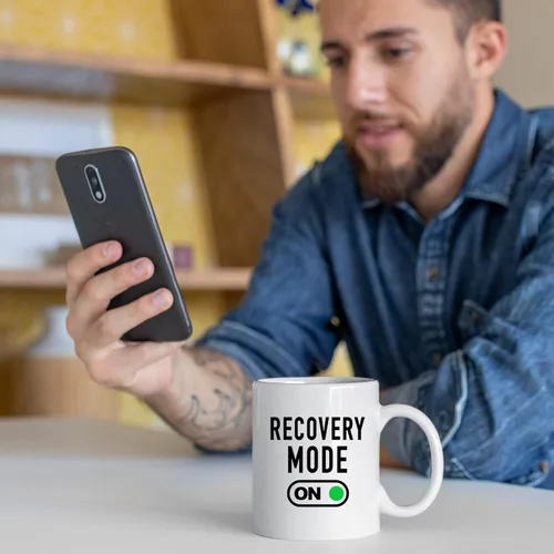 Miniatura 4 de Taza de café Recovery Mode On Get Well de regalo para pacientes, regalos inspiradores motivacionales para familiares y amigos, vaso de cerámica Negro