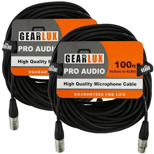 Miniatura 17 de Gearlux – Cable de micrófono XLR, completamente balanceado, macho a hembra, 25 pies - Paquete de 3