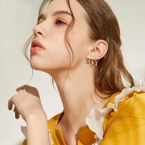 Miniatura 9 de Juego de 11 pares de aretes de flor de loto para mujeres y niñas, juego para orejas ansitivas, joyería simple y elegante, Diamante de imitación