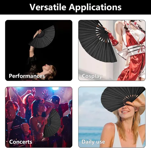 Miniatura 5 de Large Folding Hand Fans (6pcs) for Line Dancing