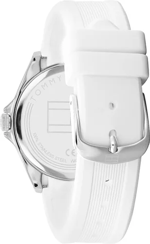 Miniatura 3 de Tommy Hilfiger Reloj de cuarzo de acero inoxidable para mujer con correa de silicona blanco 19 Modelo 1782478 Blanco Reloj de cuarzo