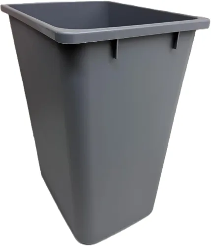 Miniatura 6 de Cubo de basura de plástico – 35 cuartos (9 galones) – Cubo de basura interior para cocina, hogar, oficina y uso comercial – Cubo grande de Gris