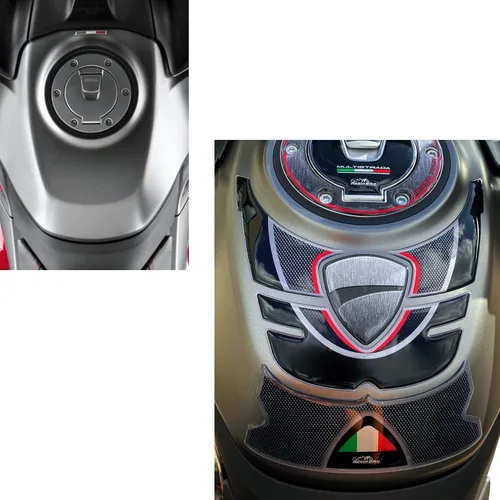 Miniatura 3 de Resin Bike Adhesivos 3D para motocicleta compatibles con Ducati Multistrada 1260 S 2018-2020 Grand Tour 2018-2020, protección contra impactos