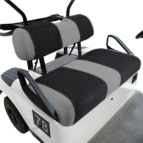 Miniatura 24 de Juego de fundas de asiento de carrito de golf, fundas para asientos delanteros de carrito de golf, ajuste para Club Car Precedent OEM, cojín de Azul