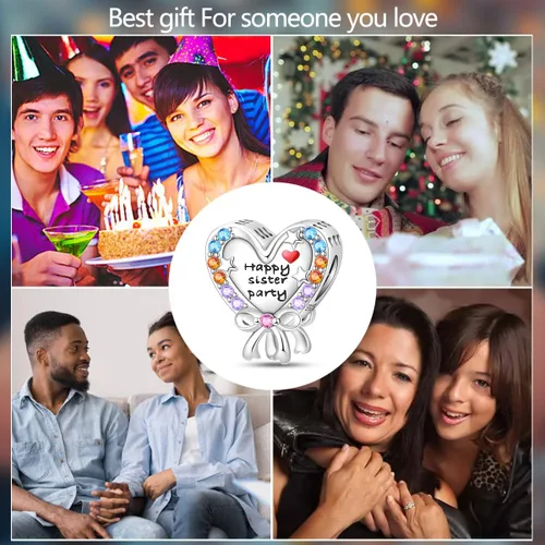 Miniatura 33 de KUNSIR Los abalorios se adaptan a pulseras Pandora para mujer, plata de ley 925, cuentas colgantes de joyería para niñas, dijes de feliz cumpleaños