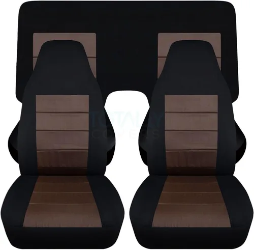 Miniatura 48 de Totally Covers Compatible con cubiertas de asiento para Chevy Camaro 1982-1992: Negro - Juego completo (23 colores) Cupé/Convertible Banco