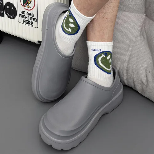 Miniatura 5 de Harssidanzar Zuecos para hombre, zapatos de chef para hombre, zapatos de jardín, zapatos de trabajo sin cordones para servicio de alimentos, jardín