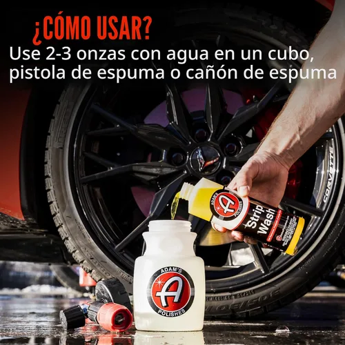 Miniatura 4 de Adam's Polishes Jabón para Lavar Autos Strip (16 oz) – Champú Removedor de Sellador y Cera, Removedor de Sal, Prelavado y Lavado Ácido Espuma