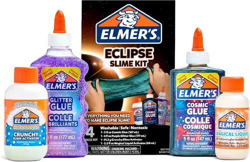 Miniatura 9 de Elmer's Kit de slime esponjoso, incluye pegamento de color translúcido, pegamento con purpurina, activador de slime esponjoso, 4 unidades, perfecto
