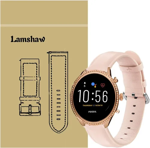 200 correas compatibles con Fossil Julianna Hr, correa de repuesto de piel auténtica suave clásica para Fossil Julianna HR/Fossil Carlyle Smartwatch