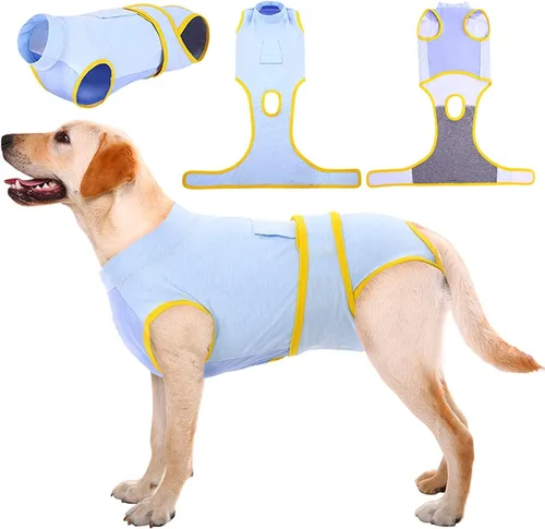 Miniatura 18 de Kuoser Traje de recuperación de cirugía para perros, traje de recuperación para perros machos hembras, mameluco para perro después de la cirugía