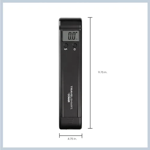 Miniatura 2 de Conair - Báscula digital de equipaje de 80 libras para viajes, báscula de equipaje de Travel Smart con alerta de sobrepeso, color negro