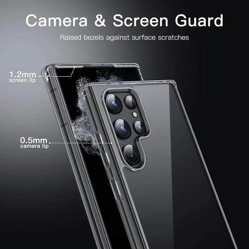 Miniatura 5 de JETech Funda para Samsung Galaxy S22 Ultra 5G de 6.8 pulgadas, no amarillenta a prueba de golpes, funda protectora para teléfono, parte trasera