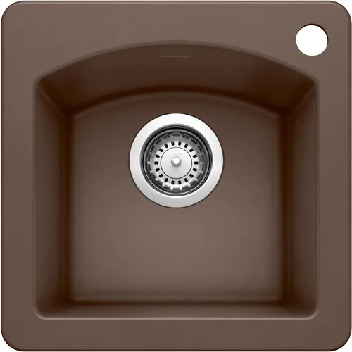 Miniatura 3 de BLANCO 443070 Diamond Silgranit - Fregadero de barra para empotrar o empotrar, color blanco suave