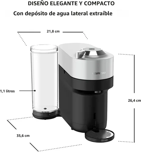 Miniatura 7 de Nespresso Vertuo Pop+ Deluxe de De'Longhi con Aeroccino, plateado