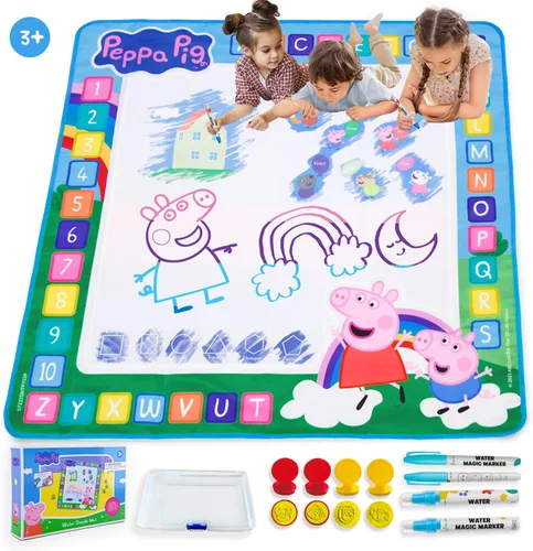 Miniatura 11 de Peppa Pig - Tapete reutilizable para garabatos de agua para niños, tablero de dibujo a color, para niños de 3 años en adelante, para niñas y niños