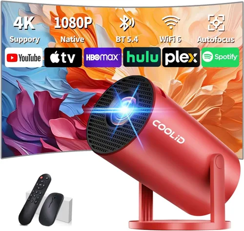 Miniatura 11 de [Aplicaciones integradas y actualización 2025] Mini proyector compatible con 4K 1080P Auto Keystone 270° giratorio con WiFi 6 y Bluetooth 5.4