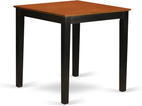Miniatura 3 de East West Furniture PBCH3-BLK-C - Juego de mesa de comedor de 3 piezas de altura para mostrador de cocina contiene una mesa de comedor cuadrada y 2