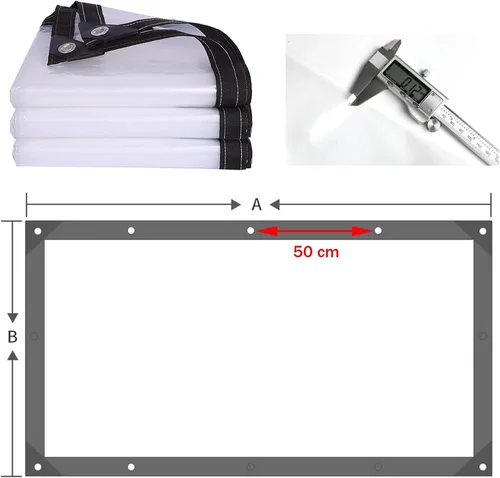 Miniatura 7 de Lona de vinilo de plástico transparente de 6 x 8 pies con ojales, lonas y láminas impermeables resistentes para gallineros, patios, invernaderos
