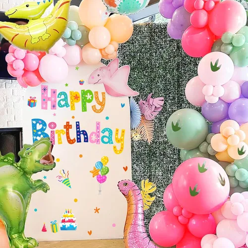Miniatura 2 de Colorido cartel de feliz cumpleaños, calcomanías de cumpleaños para telón de fondo, decoraciones de fiesta de cumpleaños para niños, pancarta