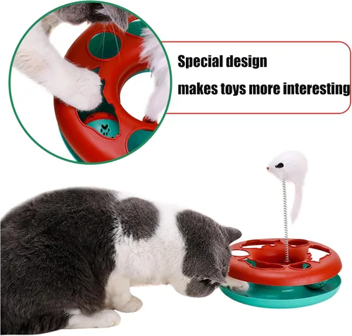 Miniatura 4 de Pawzone Juguetes para Gatos, Juguetes para Gatos de Interior, Juguetes Interactivos para Gatitos Pistas de Rodillos con Hierba Gatera, Juguete