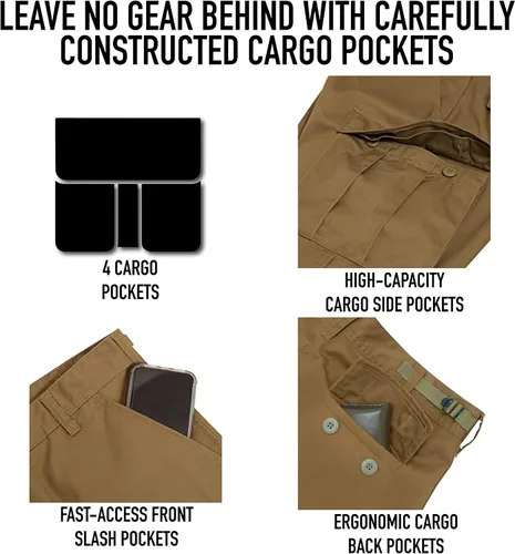 Miniatura 4 de Rothco - Pantalones tácticos de camuflaje estilo uniforme militar BDU, tipo cargo