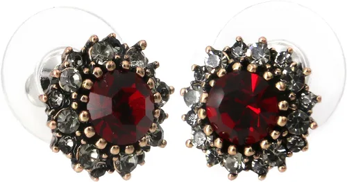 Yoursfs Pendientes de tuerca de circonita cúbica negra vintage para mujer, joyería de circonita cúbica con corte de placa de oro